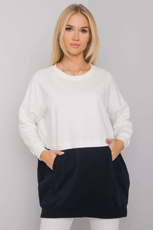 Ecru-navy ķenguru sporta krekls...