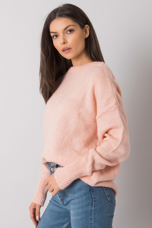 Gaiši rozā džemperis ar ķēdīti...