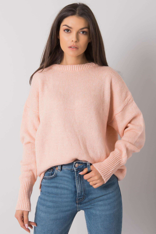 Gaiši rozā džemperis ar ķēdīti...