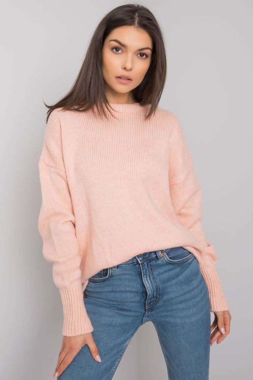 Gaiši rozā džemperis ar ķēdīti...