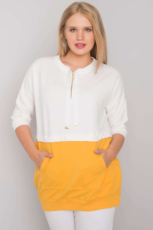 Ecru Yellow Plus Size Tunika...