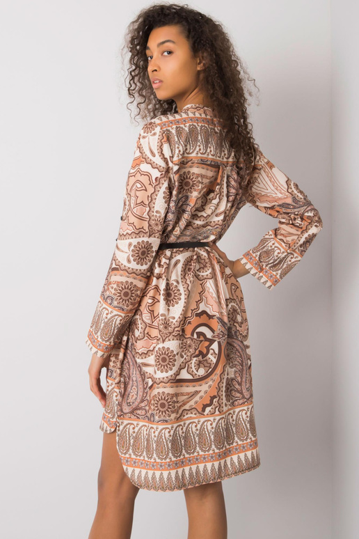 Bēša kleita ar Vankūveras apdruku