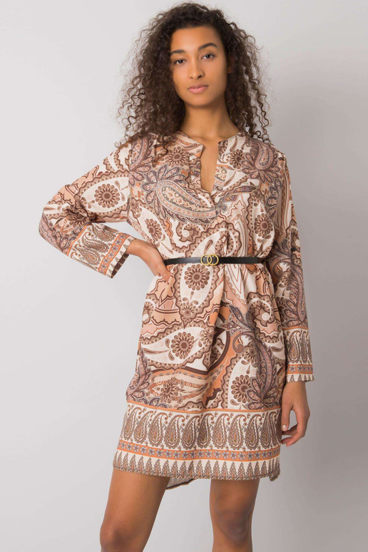 Bēša kleita ar Vankūveras apdruku