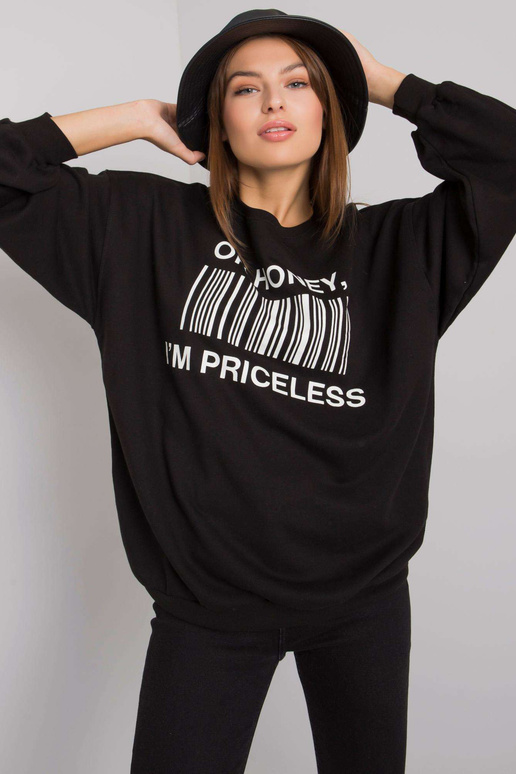 Melns sporta krekls ar Basile apdruku