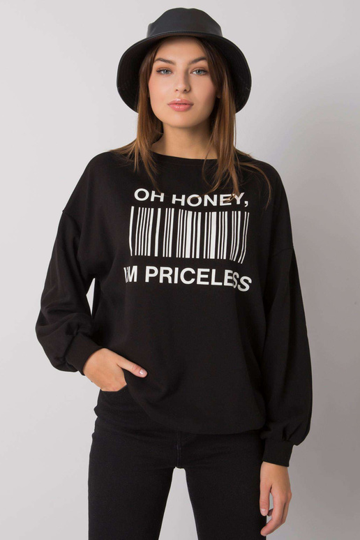 Melns sporta krekls ar Basile apdruku