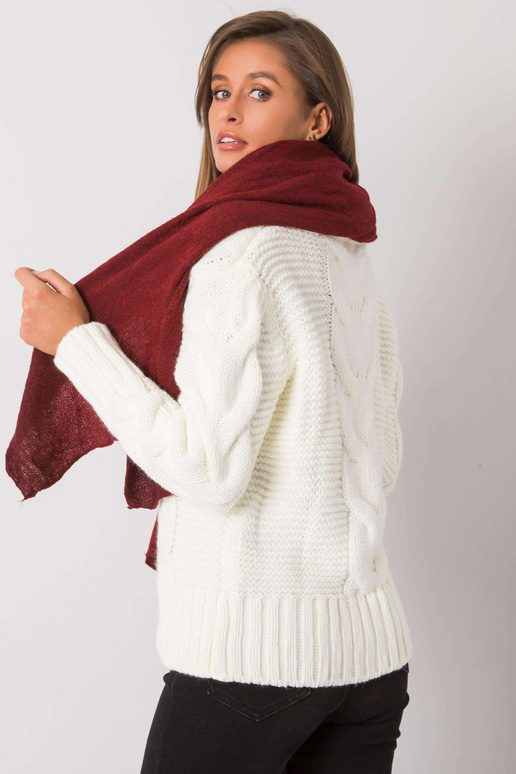 Bordo krāsas trikotāžas šalle