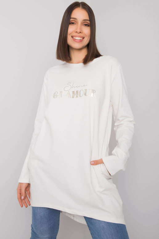 Ecru tunika plus izmērs ar kabatām...