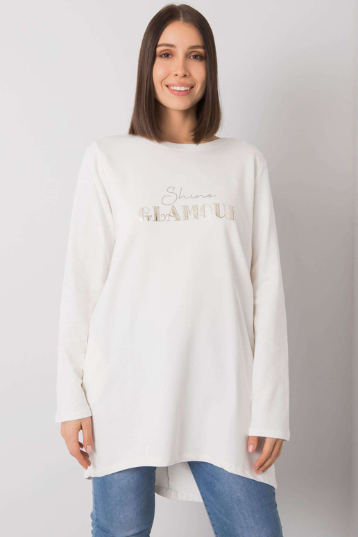 Ecru tunika plus izmērs ar kabatām...