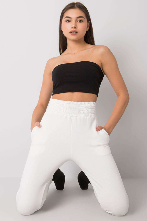 Ecru Ashland sporta bikses ar augstu...