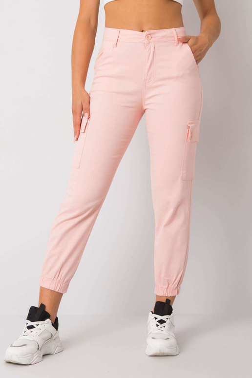 Gaiši rozā auduma bikses Ximenna Gaiši rozā auduma bikses Ximenna