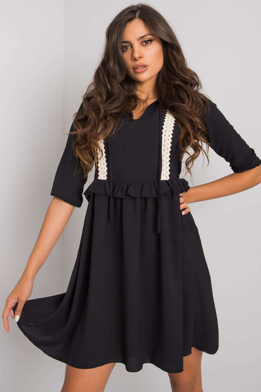 Kristāla RUE PARIS melna viskozes kleita