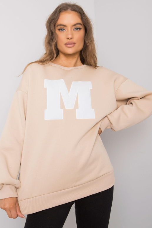 Gaiši bēšs kokvilnas sporta krekls...