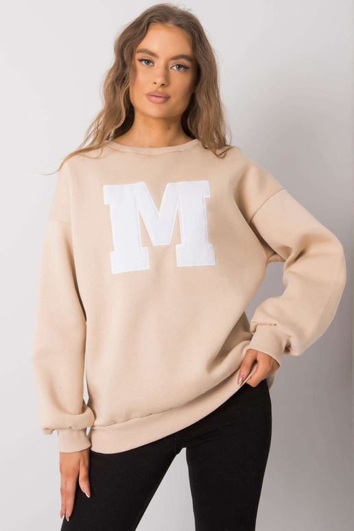 Gaiši bēšs kokvilnas sporta krekls...