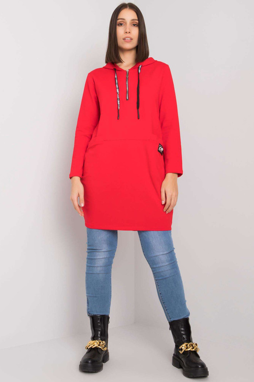 Sarkana kokvilnas tunika liela izmēra...