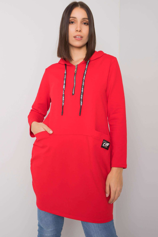 Sarkana kokvilnas tunika liela izmēra...