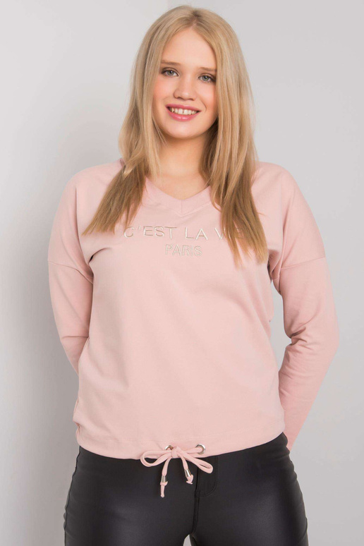 Netīri rozā plus izmēra blūze ar...