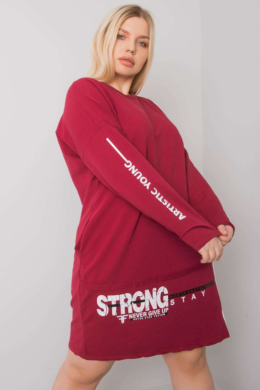 Burgundijas kokvilnas tunika liela...