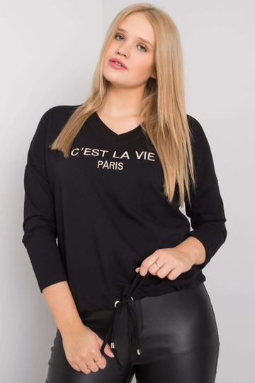 Melna plus izmēra blūze ar... 2