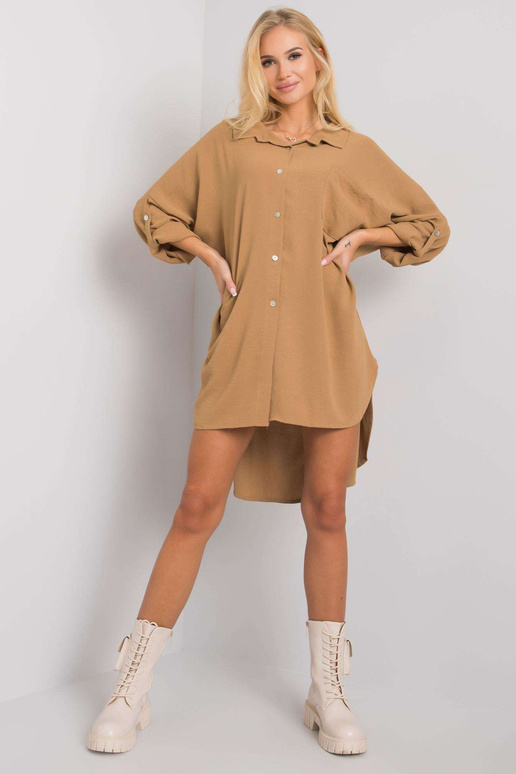 Tumši bēša oversize kleita Elaria