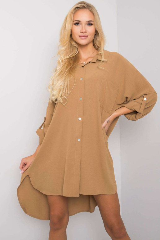 Tumši bēša oversize kleita Elaria