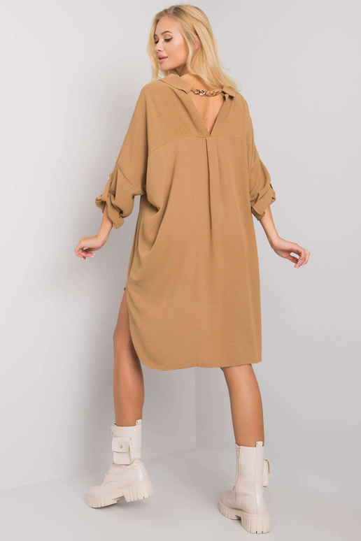 Tumši bēša oversize kleita Elaria