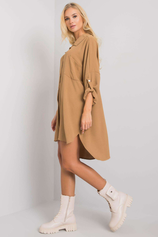 Tumši bēša oversize kleita Elaria