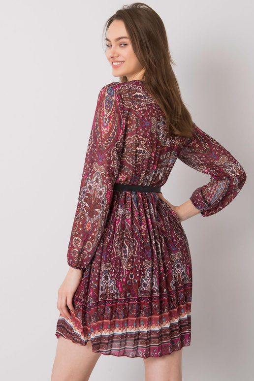 Burgundijas Carmona kroku kleita