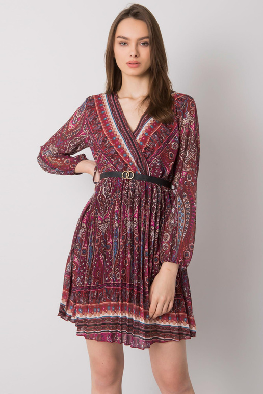 Burgundijas Carmona kroku kleita