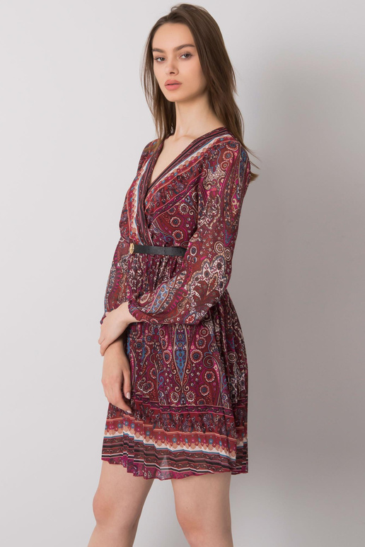 Burgundijas Carmona kroku kleita