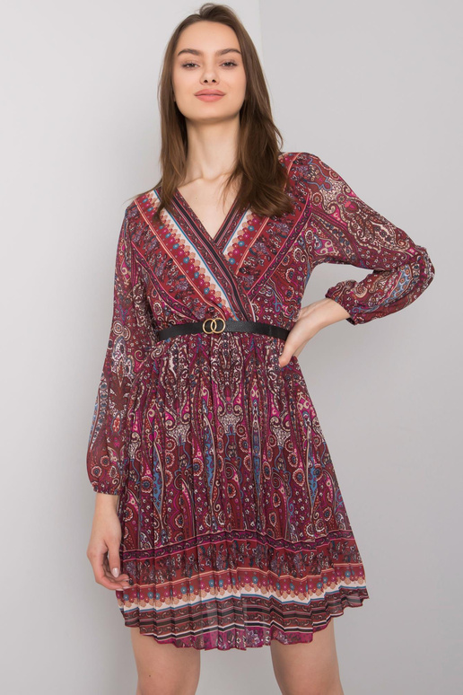 Burgundijas Carmona kroku kleita