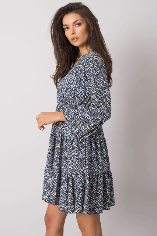 Daleyza tumši zila kleita ar ziediem