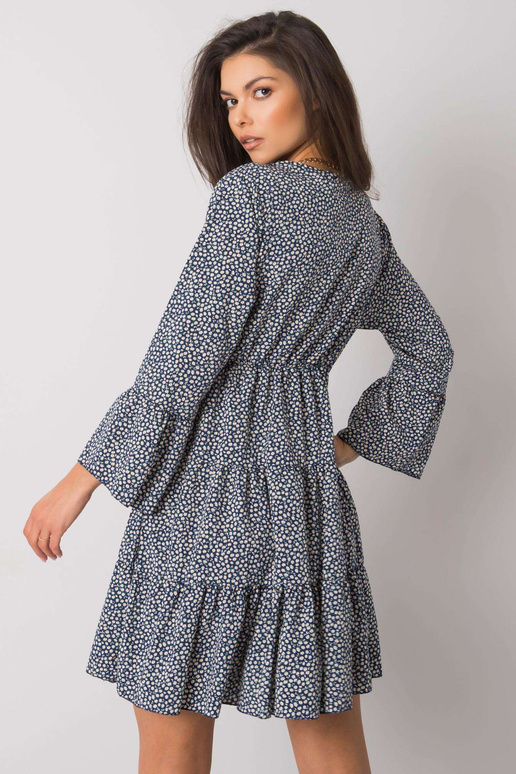 Daleyza tumši zila kleita ar ziediem