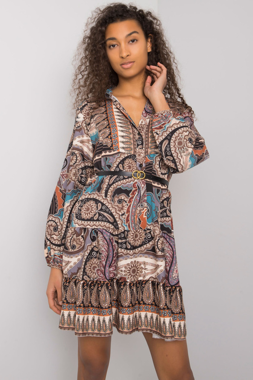 Melna Milah Print kleita