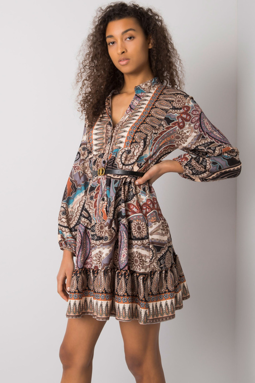 Melna Milah Print kleita