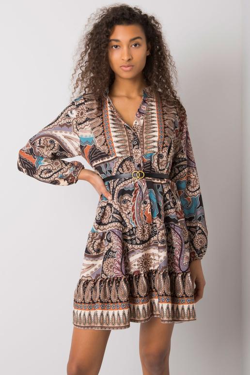 Melna Milah Print kleita