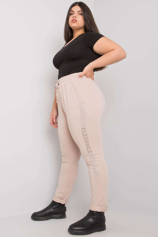 Bēšas plus izmēra treniņbikses ar...