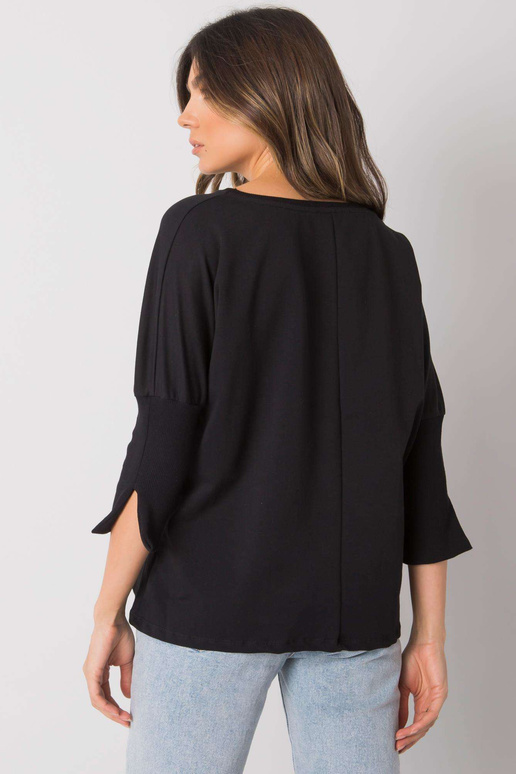 Melna brīva blūze Hassina