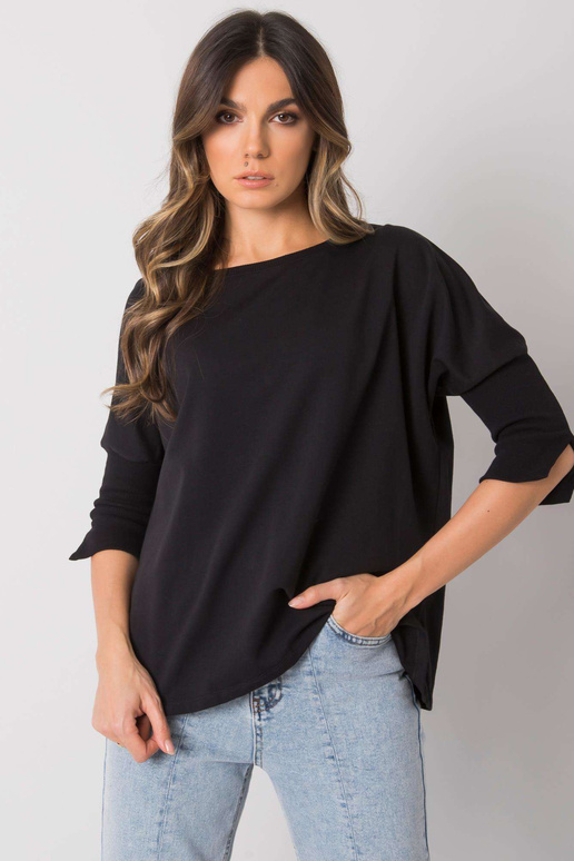 Melna brīva blūze Hassina