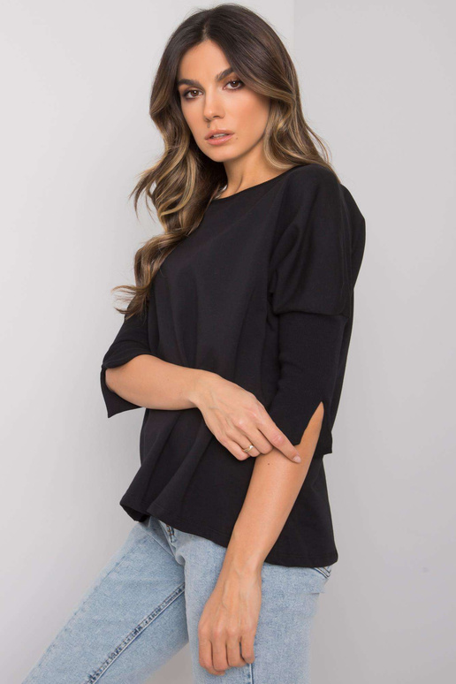 Melna brīva blūze Hassina