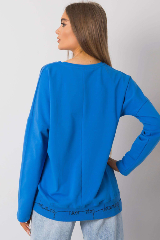 Othilie tumši zila kokvilnas blūze ar... Othilie tumši zila kokvilnas blūze ar...