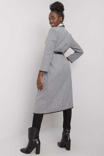 Pelēks melanža mētelis ar... 2