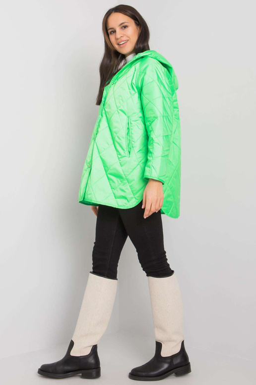 Zaļa stepēta jaka ar kapuci Selah