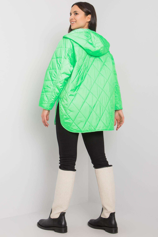 Zaļa stepēta jaka ar kapuci Selah