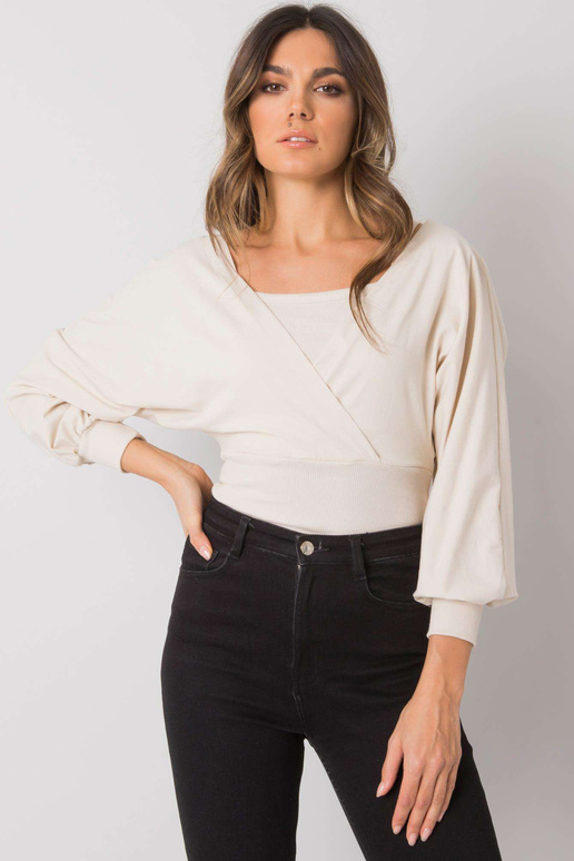 Sieviešu bēša kokvilnas blūze Chavri...