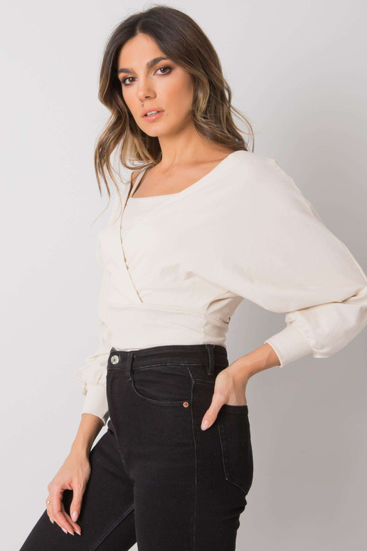 Sieviešu bēša kokvilnas blūze Chavri...