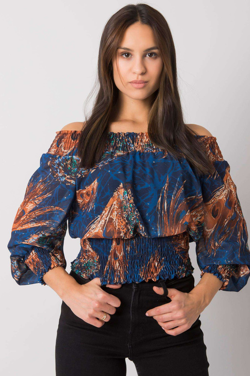 Tumši zila Nanterre sieviešu blūze