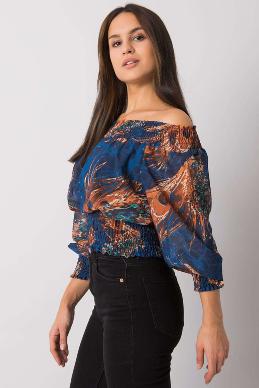 Tumši zila Nanterre sieviešu blūze