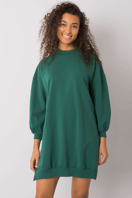 Tumši zaļa sieviešu kokvilnas kleita...