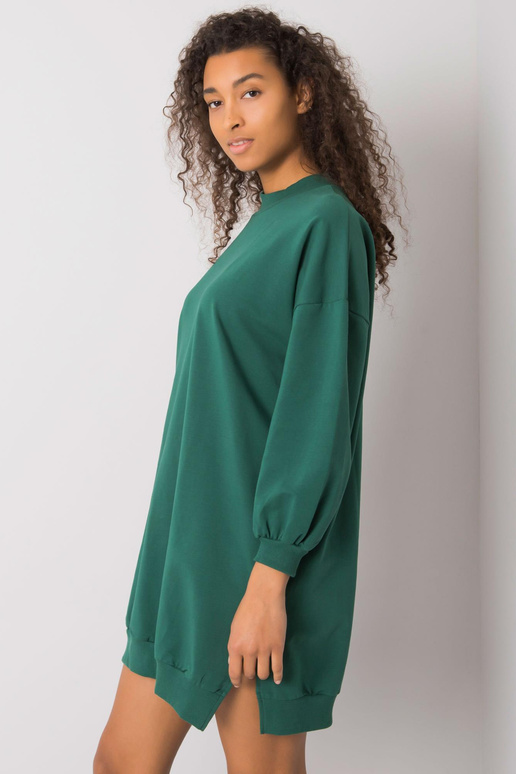 Tumši zaļa sieviešu kokvilnas kleita...