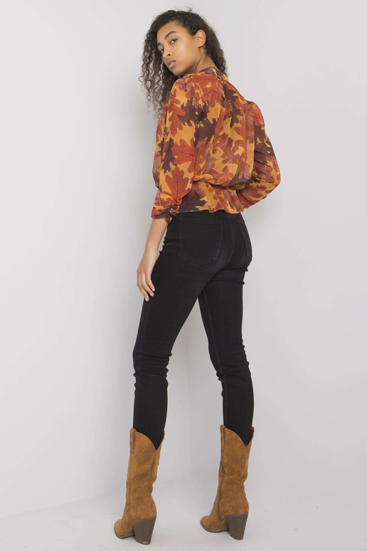 Brūna Barrie Print šifona blūze